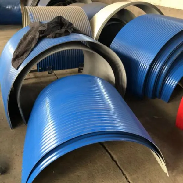 厂家直销供应输送机防雨罩防尘罩圆弧型彩钢瓦防尘罩砂石厂用彩钢瓦防雨罩