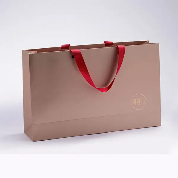 广告购物袋茶叶袋LOGO 牛皮纸袋手提袋小批量 设计印刷企业广告纸袋