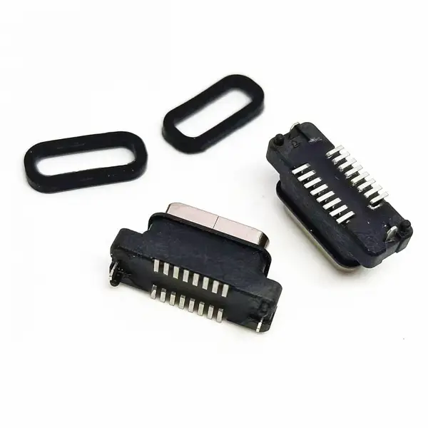 TYPE-C16PIN��ʽ��Ƭ��ˮĸ�� 180��SMT ���� 6.8H IPX8 ���Ų��