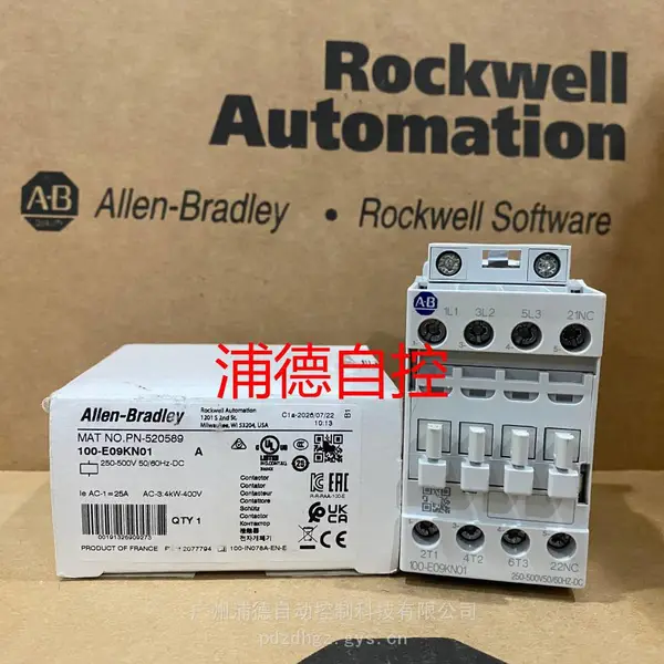 Rockwell 交流接触器100-E09KN01 250-500V 全新原装现货