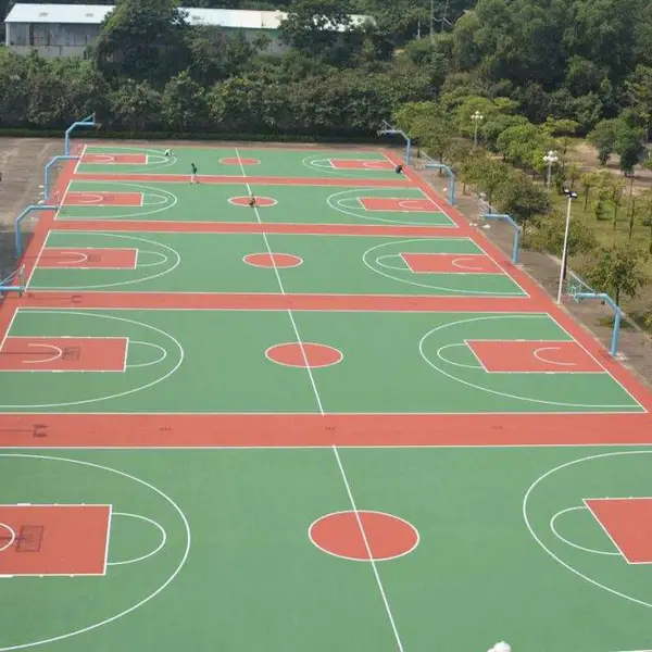 襄阳硅PU球场材料 硅PU篮球场造价 塑胶球场施工单位