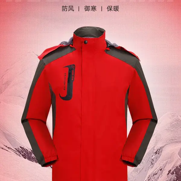户外一体式抓绒冲锋衣加绒加厚运动保暖外套防水防风冲锋衣