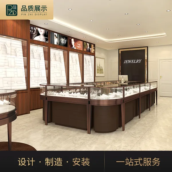 定制珠宝展示柜 专业设计珠宝黄金首饰展示柜 珠宝柜整店设计