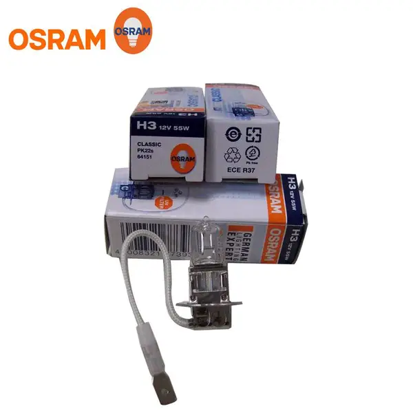 OSRAM欧司朗64151汽车灯泡机床卤素火花塞灯泡大灯雾灯 12V55W H3