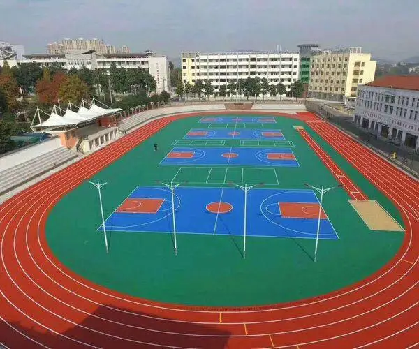 体育场透气型塑胶跑道施工塑胶跑道环保塑胶地坪专业