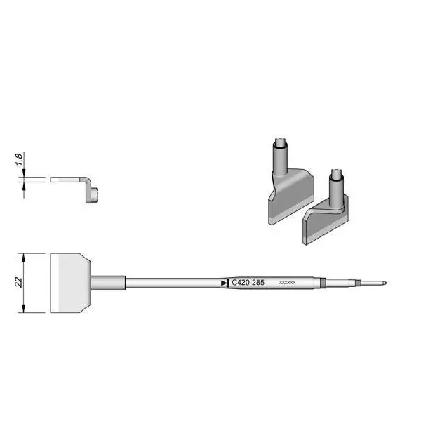 西班牙JBC捷毕禧C250407凿型烙铁头1.2x0.7西宁地区代理