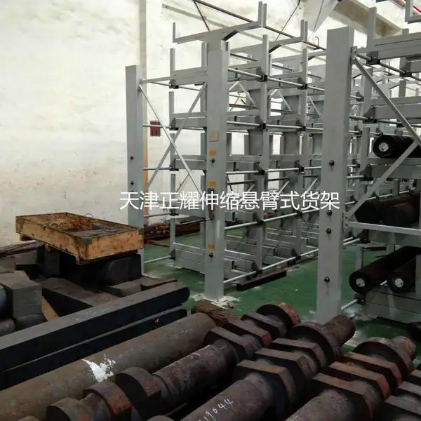 湖南伸缩悬臂式货架供应 铜管存放架 9米钢材货架