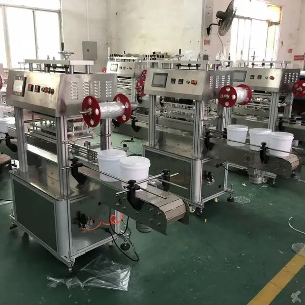 定制 食品桶盖膜封口机 食品PP酱菜桶封膜机 塑胶桶封桶机 PP透明桶连续封口机