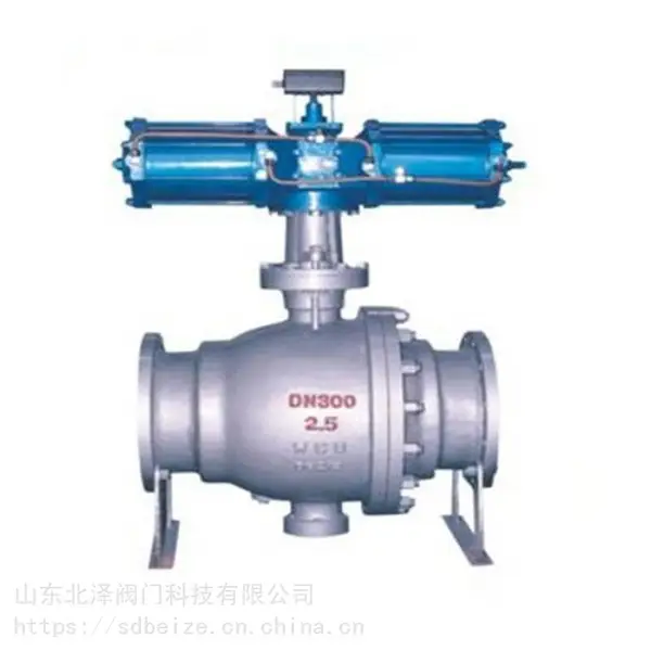 供应气动固定球球阀Q647F-16 DN250 DN300软密封碳钢气动球阀