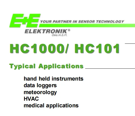 E+E�����HC101ʪ�ȴ��������ȸ�1.8%RHʪ������оƬһ���Ը�