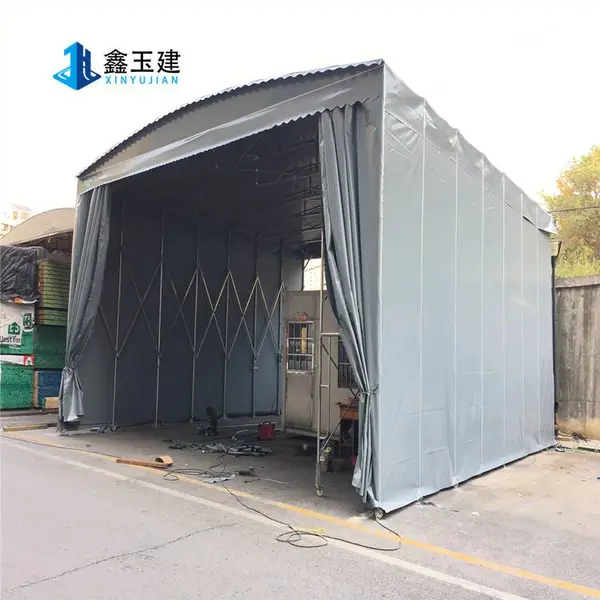 活动伸缩雨棚 户外移动蓬 临时工业防违建遮阳篷