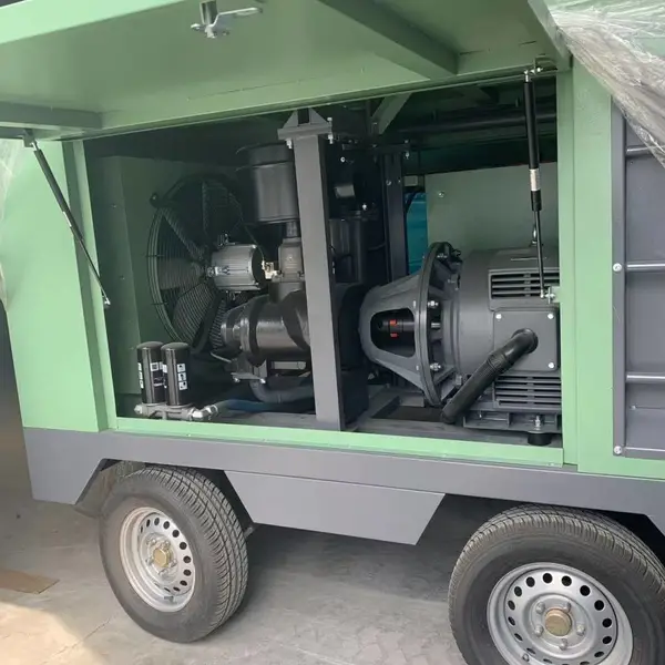 混凝土喷浆75kw四轮移动螺杆空压机15方6方干喷机加固机械