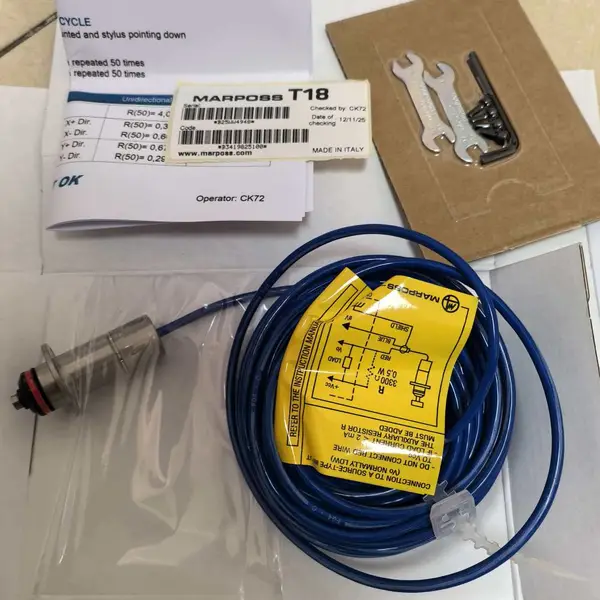T18MC 加工中心专用测头, 紧凑型有线刀具破损检测探头