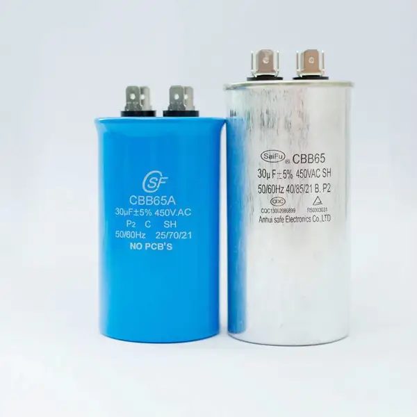 供应赛福 空调启动薄膜电容器 CBB65 450v 50uf CQC合格认证