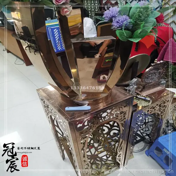 专业定制不锈钢拉丝镜面花架 花盆架美观持久物美价廉