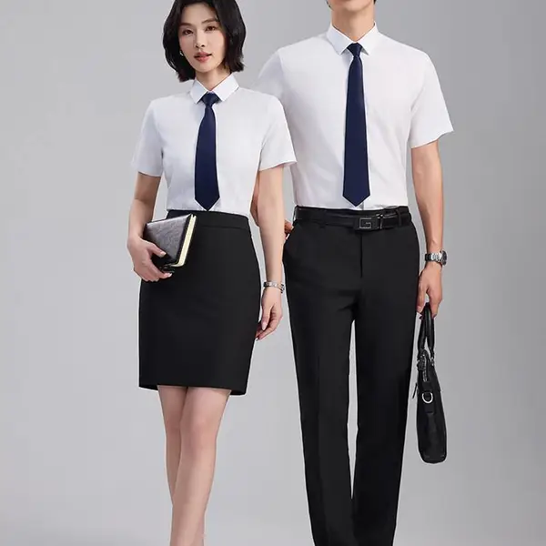 木幂森制衣 桑蚕丝职业衬衫 工作服定制 绣logo 男女长短袖 商务正装