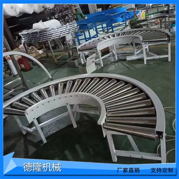 90°转角托盘辊筒输送机 自动滚筒伸缩流水线 转弯生产线输送线
