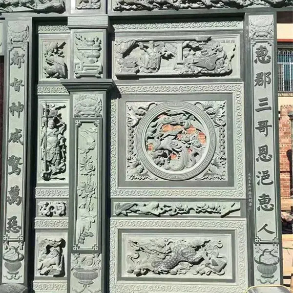 石雕人物浮雕墙 ***墙面青石浮雕壁画影壁墙定做 浮雕内容丰富