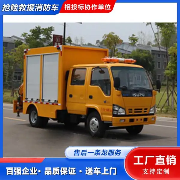 小型蓝牌带吊救险车 电力工程抢险车 采用PLC智能程序控制 性能稳定
