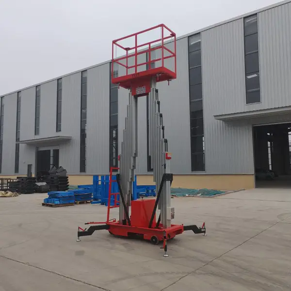 小型液压高空作业平台 电动升降平台 单柱铝合金升降机铝合台定制