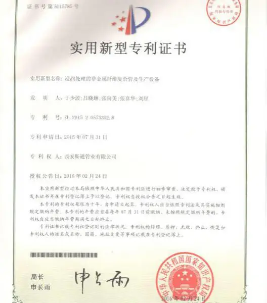 实用新型专利证书