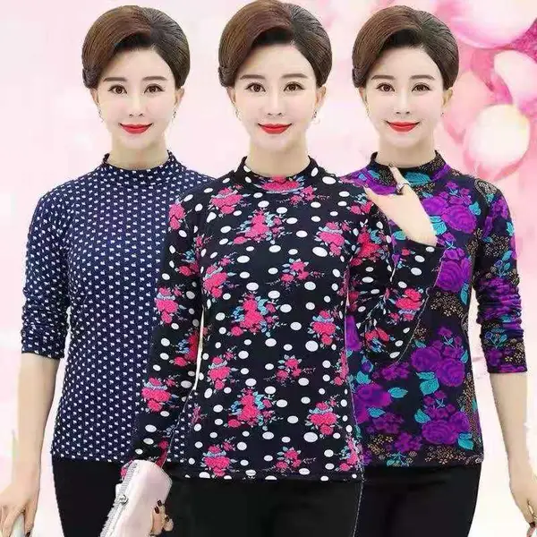 中老年男女印花保暖内衣 保暖套装 加绒加厚打底衫地摊跑江湖批发厂家直供!