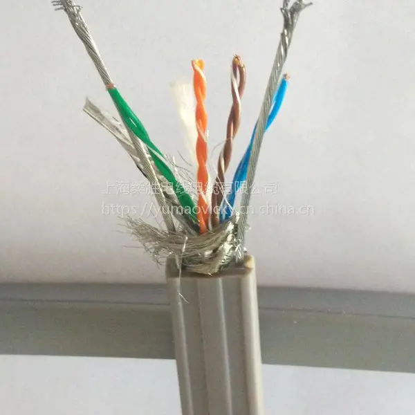 双钢丝高强度抗拉双层屏蔽抗干扰电梯网线 电梯轿厢网线