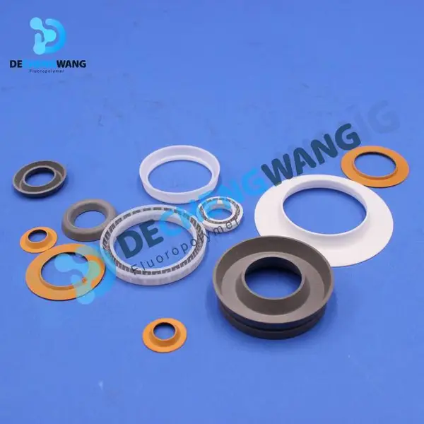 德氟 聚四氟乙烯 轴向静密封 孔轴密封 PTFE弹簧蓄能密封圈 ***高压密封定制