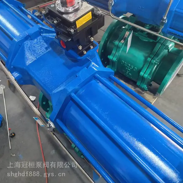 口气动V型球阀 碳钢 铸钢 法兰 导热油燃QV47F-16P DN25
