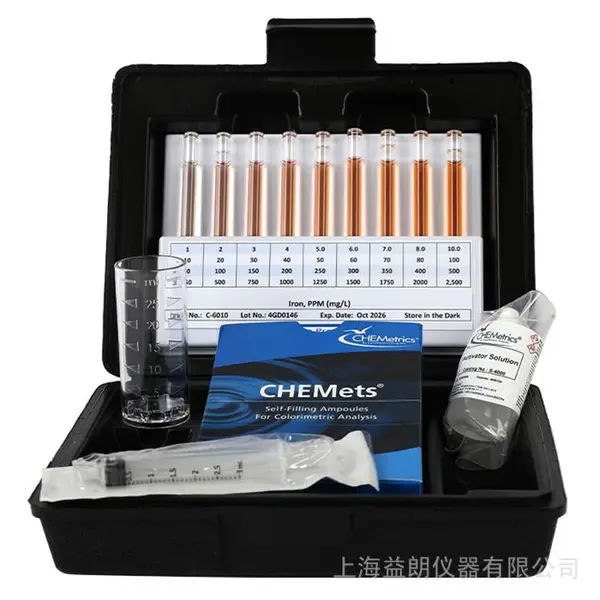 CHEMetrics K-6220D ��(��/����)Ŀ�ӱ�ɫ������ Iron HR CHEMets Kit