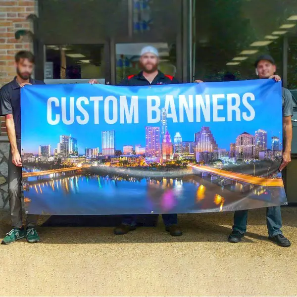 外贸户外PVC横幅定制跨境广告条幅乙烯基Vinyl Banner网眼布横幅