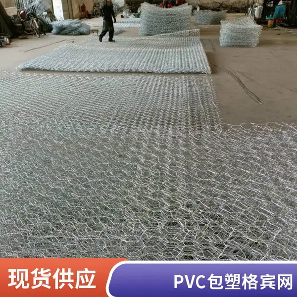石笼网 边坡防护网 固滨笼 铅丝笼 公路护坡用 丝径2.7 网孔6*8