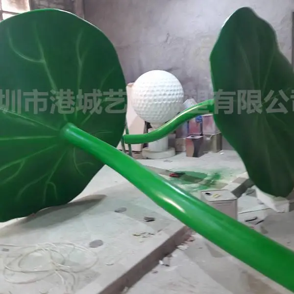 厂家直销玻璃钢仿真荷花荷叶莲花道具模型睡莲浮水莲花叶鱼池雕塑