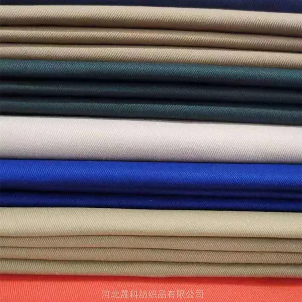 108*58染色斜纹涤棉布 TC布加厚厨师围裙劳保服工作服工装面料