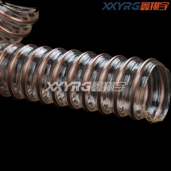耐磨损聚氨脂PU木工雕刻机除尘集尘通风伸缩软管