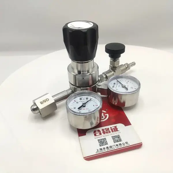 本高阀门牌YQY-6不锈钢氧气减压阀器带手动调节减压器