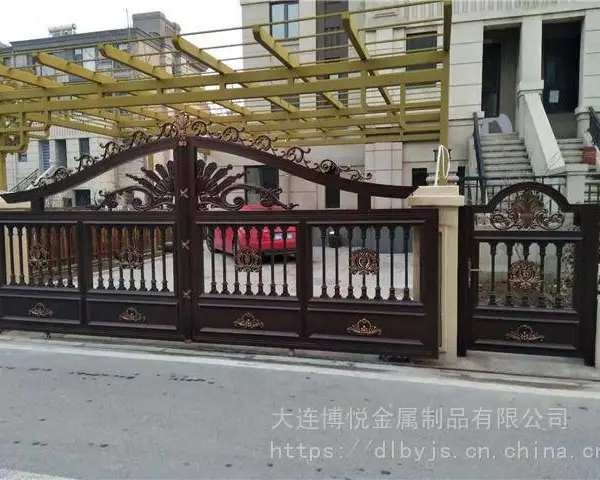 供应大连庭院门/别墅大门/铝合金大门/电动双开门