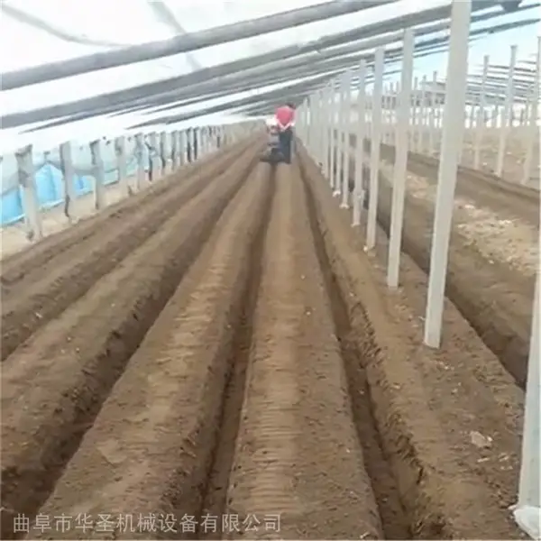 浅畦大蒜培土机 大棚胡萝卜起垄开沟机 整机发货