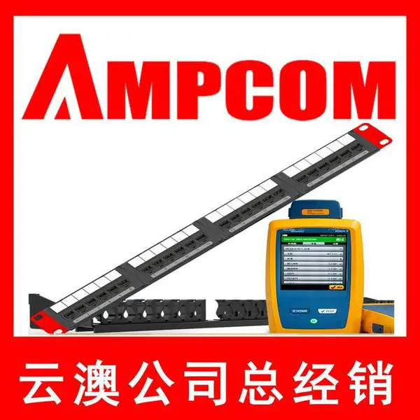 安普康AMPCOM超六类双口电脑网口网络面板 办公86型通用屏蔽模块宽带接口 家用弱电信息网线插座