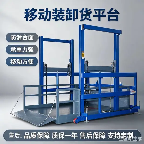 仓库装卸升降平台小型工厂升降台移动式集装箱卸货升降机装剪叉式