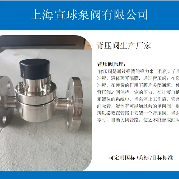 GHBYF/RXBF-10P 膜片式丝扣背压阀当泵流量为零时 自动关闭管路