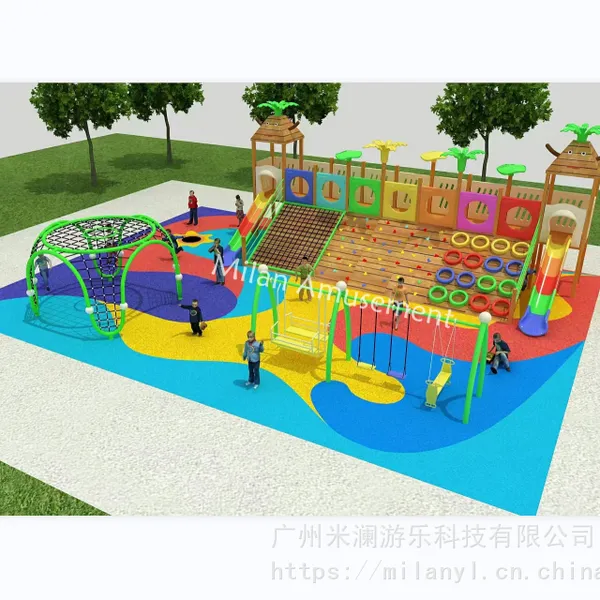 塑料+镀锌管材质滑梯玩具攀爬