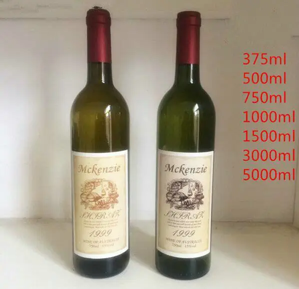 375ml500ml750ml葡萄酒瓶红酒瓶香槟酒玻璃瓶透明绿色酒瓶