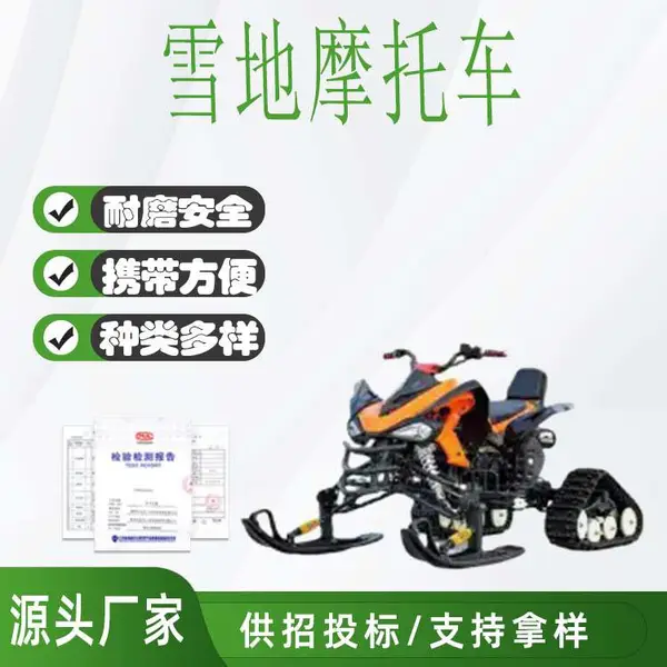游乐场地雪地摩托车无级变速冰雪地坦克车漂移越野竞赛雪橇