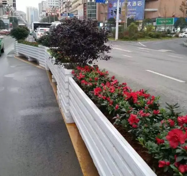 杭州马槽护栏PVC组合花箱 道路绿化装饰花槽种植槽 花卉立体种植架厂家