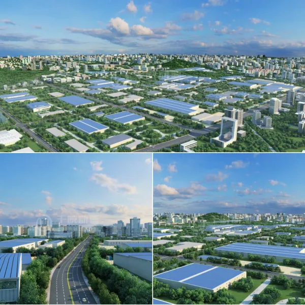 产业基地工厂厂房建筑动画案例