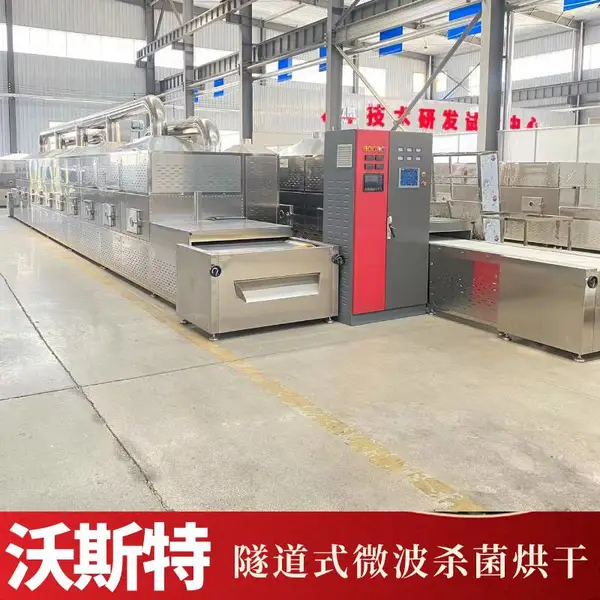 隧道式工业微波连续式盒饭回温加热杀菌设备支持定制