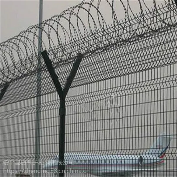 振鼎 机场浸塑镀锌丝防攀围栏网 框架机场安全隔离网