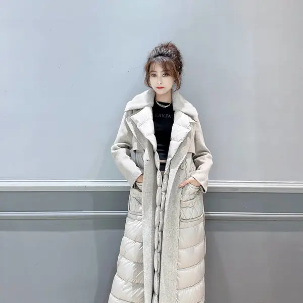 品牌折扣女装MasiliEr反季尾货批发高奢皮草鹅绒服大衣供应链