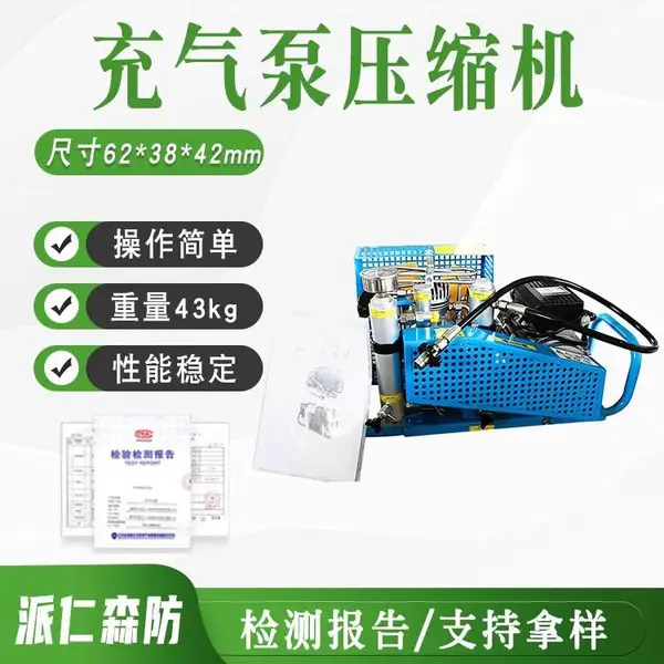 消防潜水空气呼吸气瓶移动空压机充气泵小巧便捷低噪活塞式压缩机